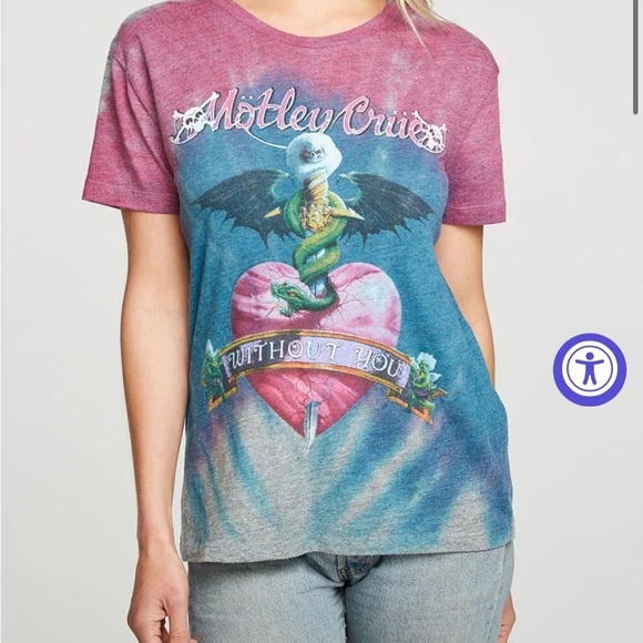 Chaser Tops - CHASER MOTLEY CRUE WITHOUT YOU TEE SUNSET DYE small